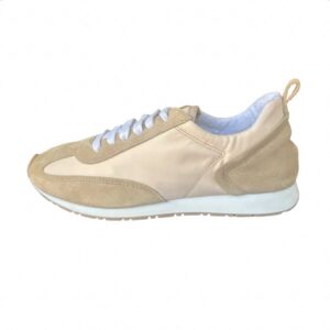 Zapato de piel de mujer. deportiva en BEIGE. Cierre elástico. Sport BELÉM. LOBE Spain 01